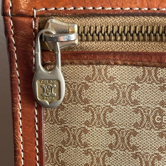 CELINE Vintage Macadam Clutch/Second Bag w/ Strap - Preowned - Picture 2 of 15